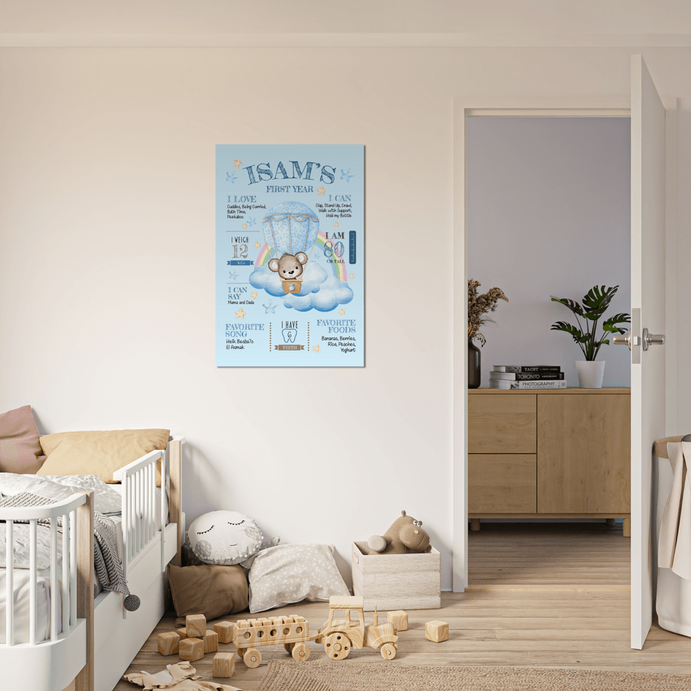 Teddy Bear 1st Year Milestone Board Poster-4