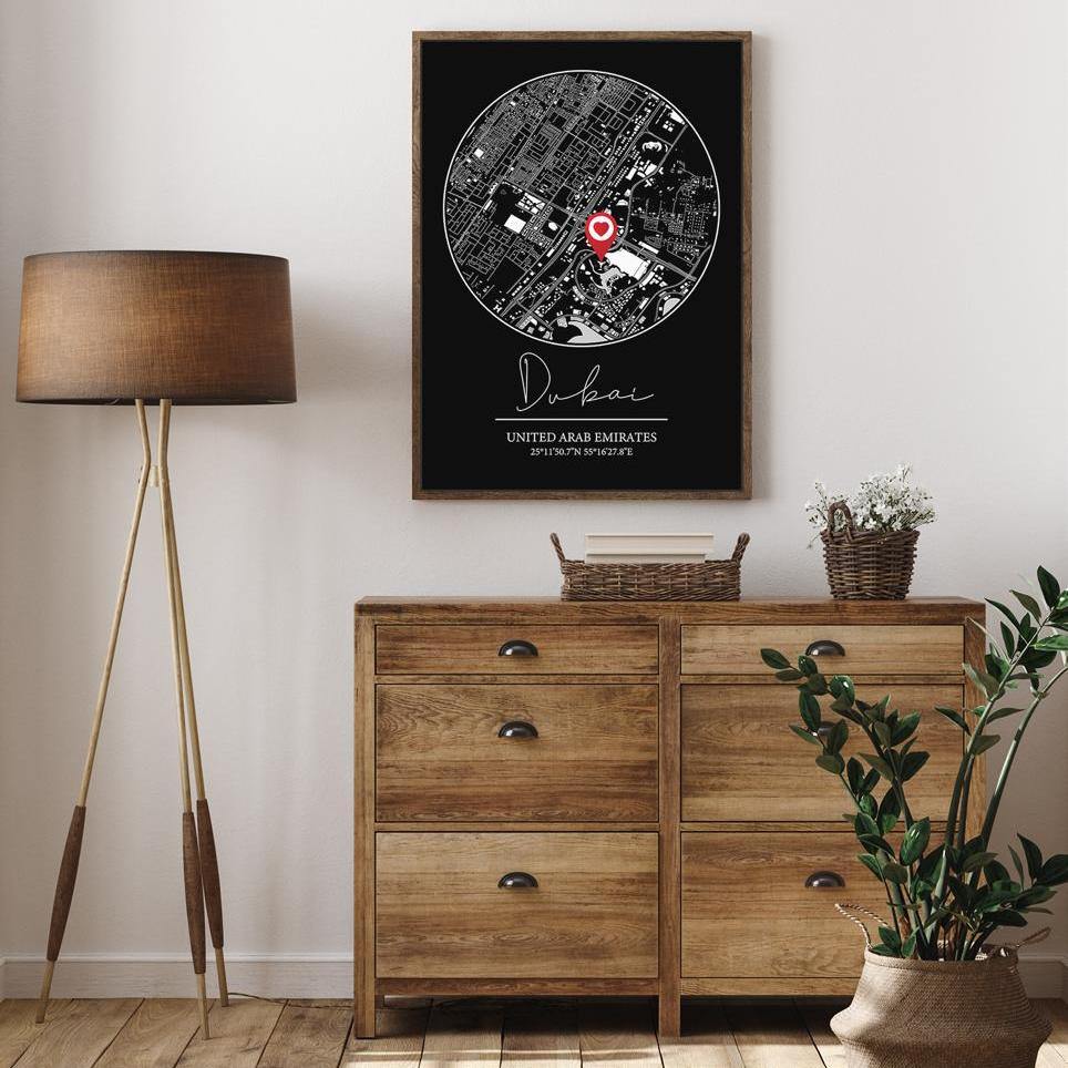 Where It All Began Couples Map Poster Print-0