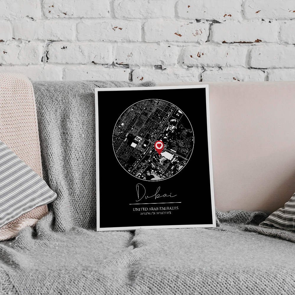 Where It All Began Couples Map Poster Print-1