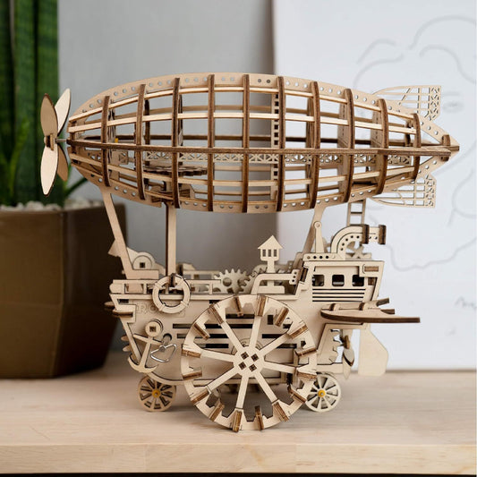 ROBOTIME ROKR 3D Wooden Air Vehicle Jigsaw Puzzle Model Kit Laser Cutting Kids Toys LK702