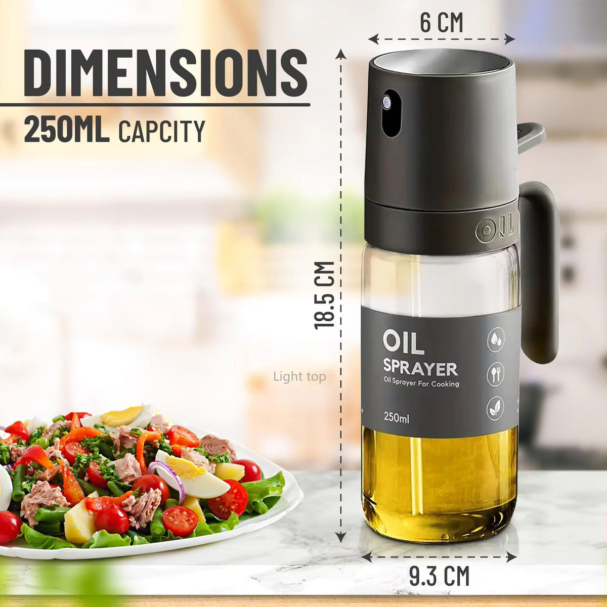 Glass Oil Sprayer Bottle for Kitchen