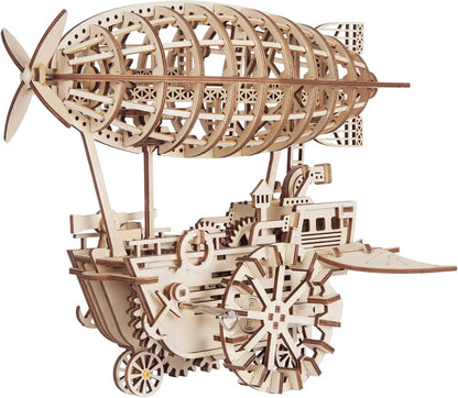 ROBOTIME ROKR 3D Wooden Air Vehicle Jigsaw Puzzle Model Kit Laser Cutting Kids Toys LK702