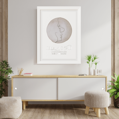 Personalized Line Art Couple's Poster Print-0