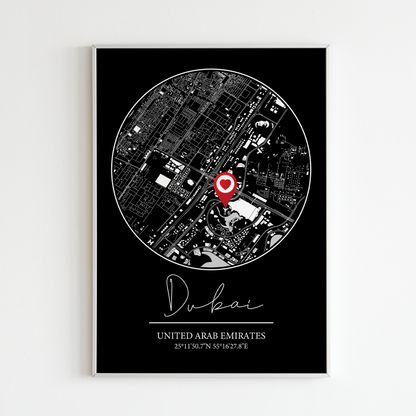 Where It All Began Couples Map Poster Print-2